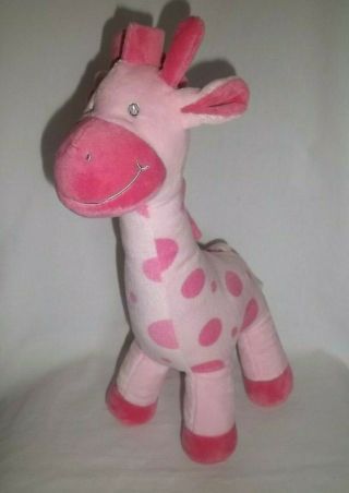2015 Toys R Us Plush Pink Giraffe Polka Dots Large Baby Stuffed Animal Geoffrey