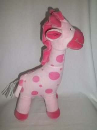 2015 TOYS R US Plush Pink GIRAFFE Polka Dots Large Baby Stuffed Animal Geoffrey 3