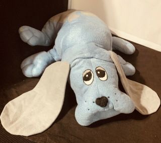 Blue Vintage Pound Puppies Tonka Hand Sewn Kit Puppy Dog 18” Embroidered Eyes