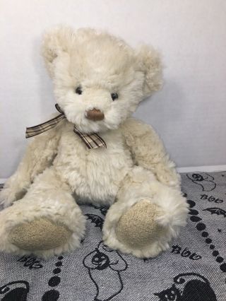 Vguc - Vintage - 14” Russ Berrie Plush “nobbie” White Bear From The Past 4107