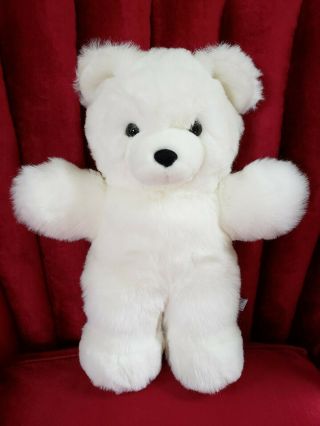 Chrisha Playful Plush 1988 Vintage White Teddy Bear