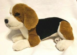 E&j Classic Puppy Dog Beagle Plush Stuffed Animal Realistic White Brown Black