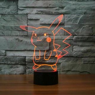 Pokemon Pikachu 3d Led Night Light 7 Colors - Touch Table Desk Lamp,  Fast Ship