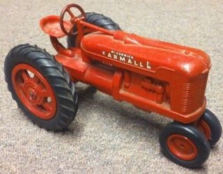 Vintage 1950s Rare Plastic Farmall Tractor 1/16 Product Miniatures Farm Toy