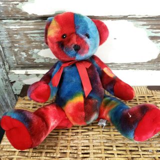 Rush Limbear 2000 Multicolor Plush Bear 14 " Tie Dye Rare