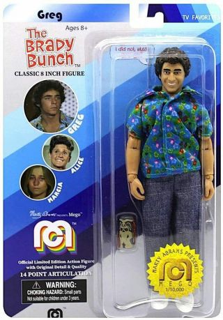 Greg The Brady Bunch Action Figure 8” Mego Limited Edition,