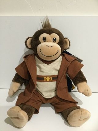 Build A Bear Monkey In Obi Wan Kenobi Costume With Star Wars Music 17 " With Tag