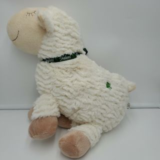 Allied Ireland Sheep Lamb Plush Green Bow Cream Soft Toy Stuffed Animal 14 "