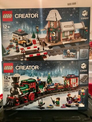Lego Creator Winter Village Holiday Train,  Station 10254 10259 Nisb Retired