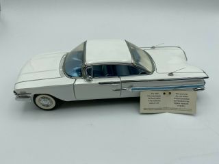 Franklin 1960 Chevy Impala White 1:24 Scale Diecast Car