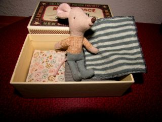 Maileg Mouse In A Box - Little Brother In Matchbox - Danish Plush