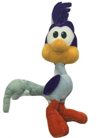Six Flags Tiny Toons Looney Tunes Approx 19 " Baby Road Runner Plush Stuffed Bird