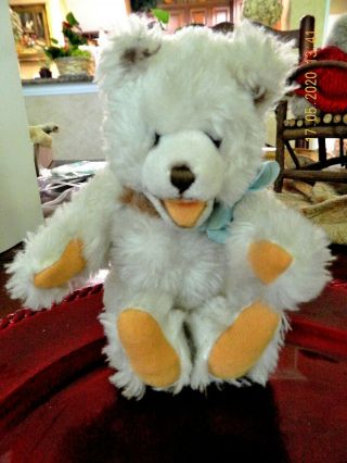 Steiff White Cosy Teddy Bear Jointed 7 In.  Tall No Ids
