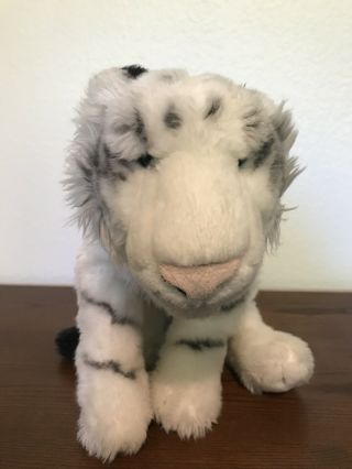 26” Fao Schwarz Large Plush White Tiger Cat Animal Realistic Stuffed Toy Soft