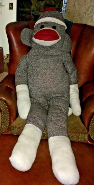 Big Plush 6 Foot Giant Sock Monkey Soft Huge Stuffed Animal 2014