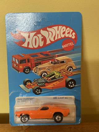 Vintage Hot Wheels Dixie Challenger With The Flag,  Rare On Card 1982