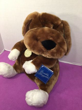 Nwt - Vintage - 15” Dan Dee Collectors Choice Plush Brown White Puppy Dog