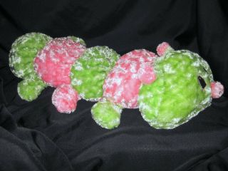 2009 Dan Dee Collectors Choice Caterpillar Green & Pink Large Plush Toy 30 "