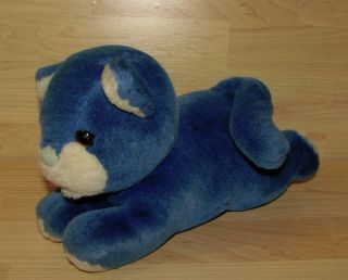 Applause Kitty Cat Blue Plush 12 " Rare 1987 Vhtf Stuffed Animal Wallace Berrie