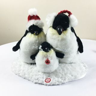 Dan Dee Christmas Singing Dancing Light Up Penguins Plush 14 " Stuffed Toy Lovey
