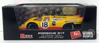 Brumm 1/43 Scale Diecast Model R254 Porsche 917 Le Mans 1970 - Piper - Van Lennep