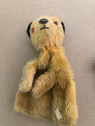 Vintage 1960’s Steiff ? Brown Bear Hand Puppet Mohair Teddy Baby German