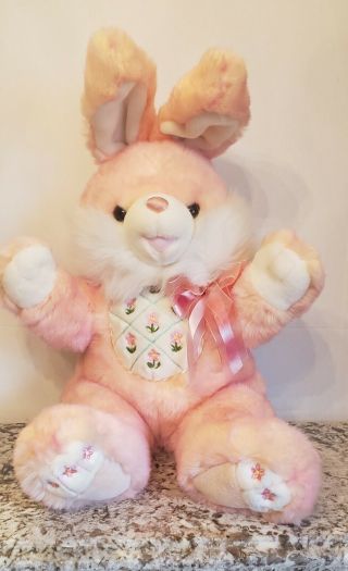 Dan Dee Mty 28 " Pink Easter Bunny Rabbit Plush Stuffed Animal Pink Bow Htf.
