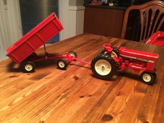 Vtg Ertl 1:16 Die Cast International Harvester Tractor & Die Cast Dump Wagon 478