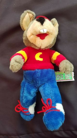 Vtg 10 " 1999 Chuck E Cheese Plush Mouse Stuffed Animal Prize Toy 90s Kids Stuff