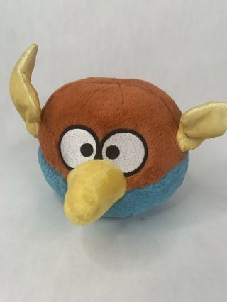 Angry Birds With Sound Space Lightning Blue Plush Stuffed Animals Orange