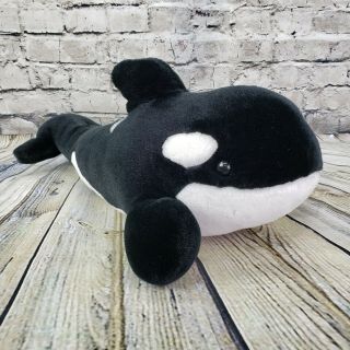 Shamu Orca Killer Whale Black White Seaworld Parks Plush Stuffed Animal 18 " Toy