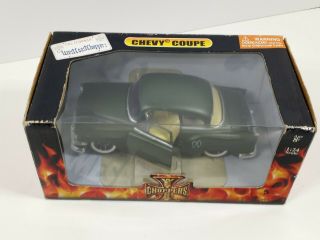 West Cosat Choppers Jesse James Green Chevy Coupe 1:24 Scale Die Cast Low Rider