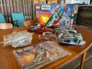 Star Wars Lego 75060 Slave I Ship And Instructions,  Partially Assembled