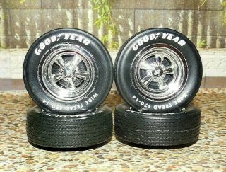 Erl 1/18 Scale Cragar Wheels And White Letter Tires Tires