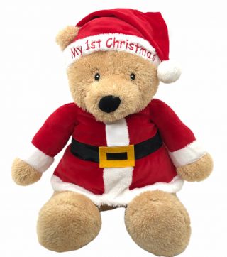 Gund My First Christmas Bear Plush In Santa Suit 17” Stuffed Animal Baby’s First