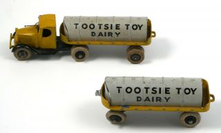 Vintage Tootsie Toy Dairy Truck Metal Toy Tanker Milk Truck