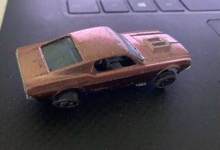 1968 Hot Wheels Mattel Die - Cast Redline Brown Or Bronze Custom Mustang Usa