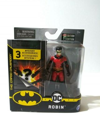 2020 Dc Robin Black & Red Suit Batman The Caped Crusader 1st Edition Figure
