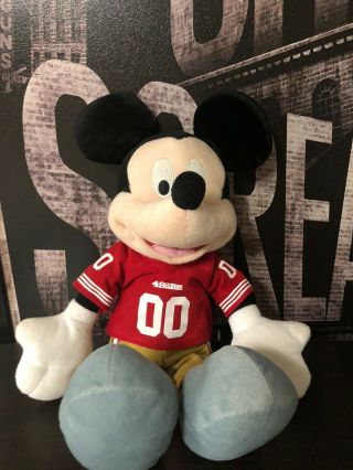 Vintage Disney Mickey Mouse Nfl 49ers San Francisco Outfit Plush Sf Niners Nfc
