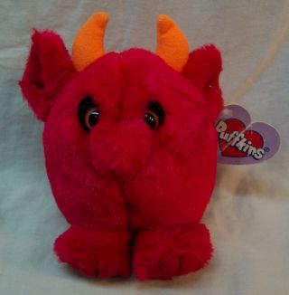 Puffkins Limited Edition Red The Devil 4 " Plush Stuffed Animal Toy 1994