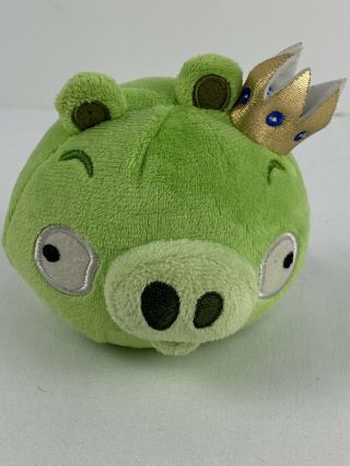 Angry Birds Green Pig King Mini Plush 4” No Sound 2010 Commonwealth Toy Stuffed