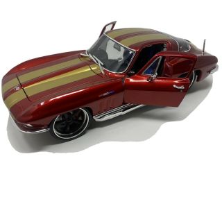 Rare Maisto Pro Rodz 1:18 Scale 1965 Chevrolet Drag Corvette Die Cast Car Red