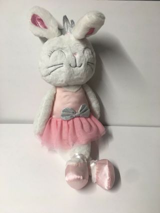 Animal Adventure White Pink Ballerina Bunny Rabbit Plush Toy 2017 24 "