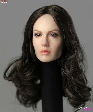 1/6 Angelina Jolie Planted Hair Head Sculpt Model Fit 12 " Female Action Figure