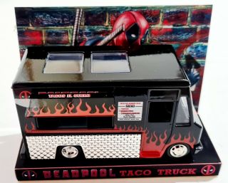 Marvel Deadpool - Taco Truck 1:32 Jada Model Van On Custom Display Stand