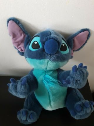 Disney Store Stitch Plush Stuffed Animal 14 " Tall Blue Soft Toy