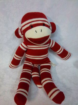 Dan Dee Red Sock Monkey 20 " Plush Soft Toy Stuffed Animal