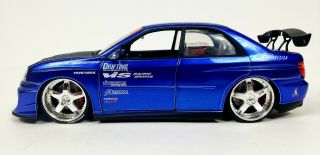 Jada Import Racer Subaru Impreza Wrx Sti 1:24 Scale Metallic Blue Vhtf 002