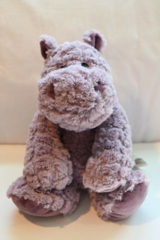 Nat & Jules Plush Purple Hippo Soft Stuffed Toy Mellow Fellows Lavender 12”