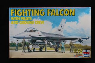 Yb011 Esci 1/72 Maquette Avion 9078 Fighting Falcon With Pilots And Ground Crew